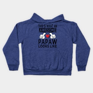 this is what an awesome papaw looks like Kids Hoodie